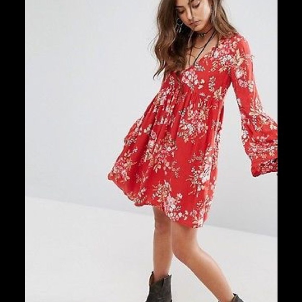 Ralph Lauren Denim & Supply Red Floral Tunic Dress